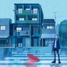 in the rain插画图片壁纸