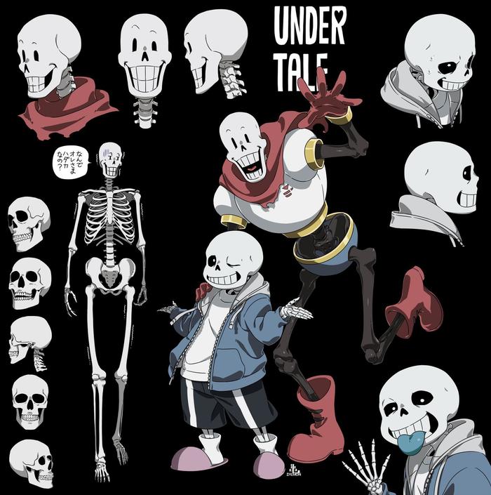 Skeleton brothers插画图片壁纸