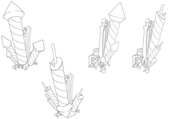 火箭椅素材+α插画图片壁纸