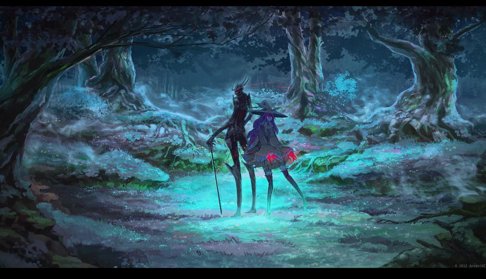 Aww night~插画图片壁纸