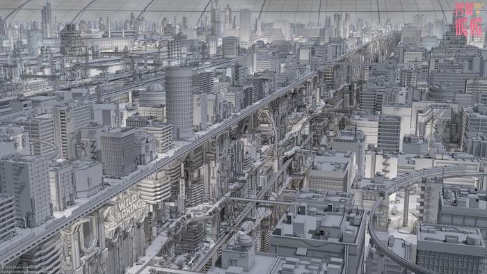 Mechanical city Abyss插画图片壁纸