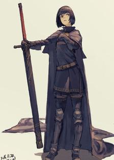 胸和铠甲的尺寸不合适的新手女骑士插画图片壁纸