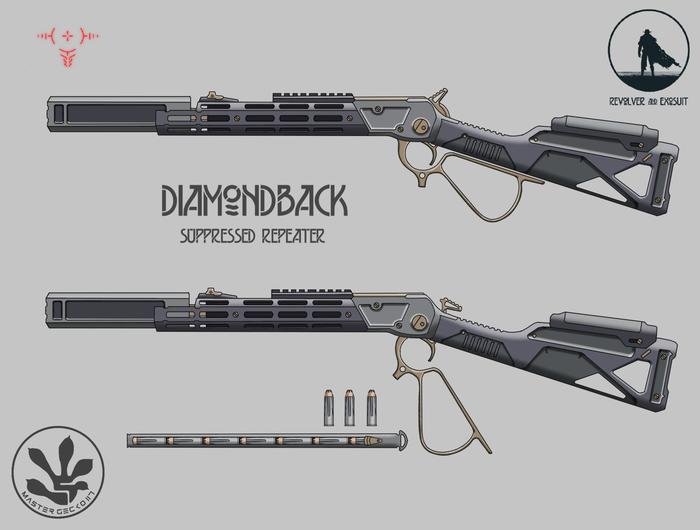 Diamondback (钻背蛇）插画图片壁纸