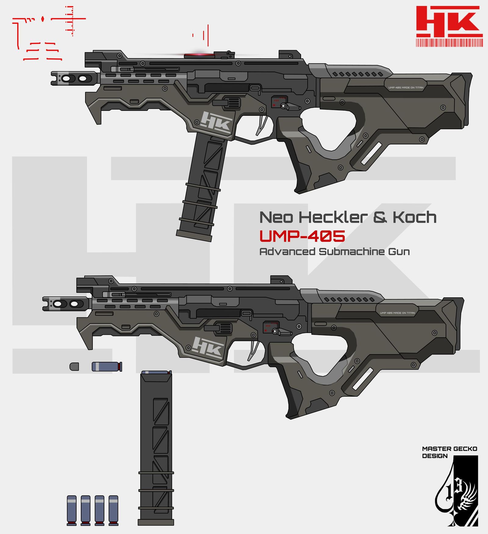 Neo HK UMP-405插画图片壁纸