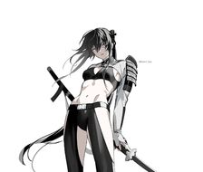 黑白字符-刀剑刀娘