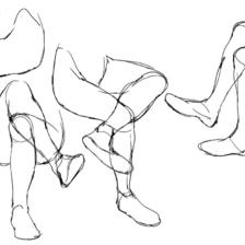 “思考腿部的膝盖方向。”插画图片壁纸