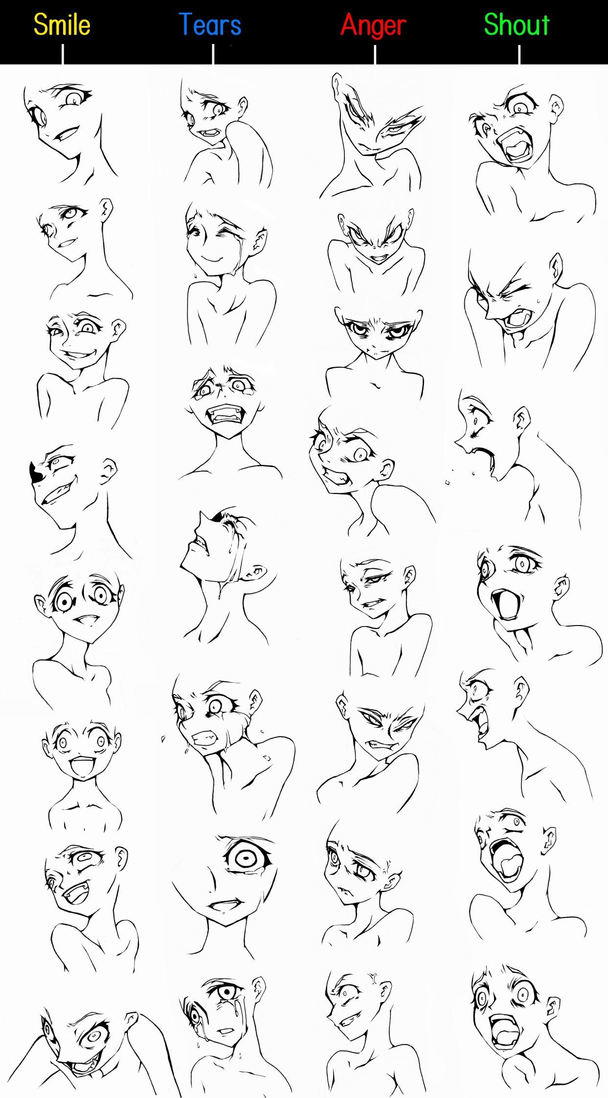 试着画了30种表情的“颜艺篇”插画图片壁纸