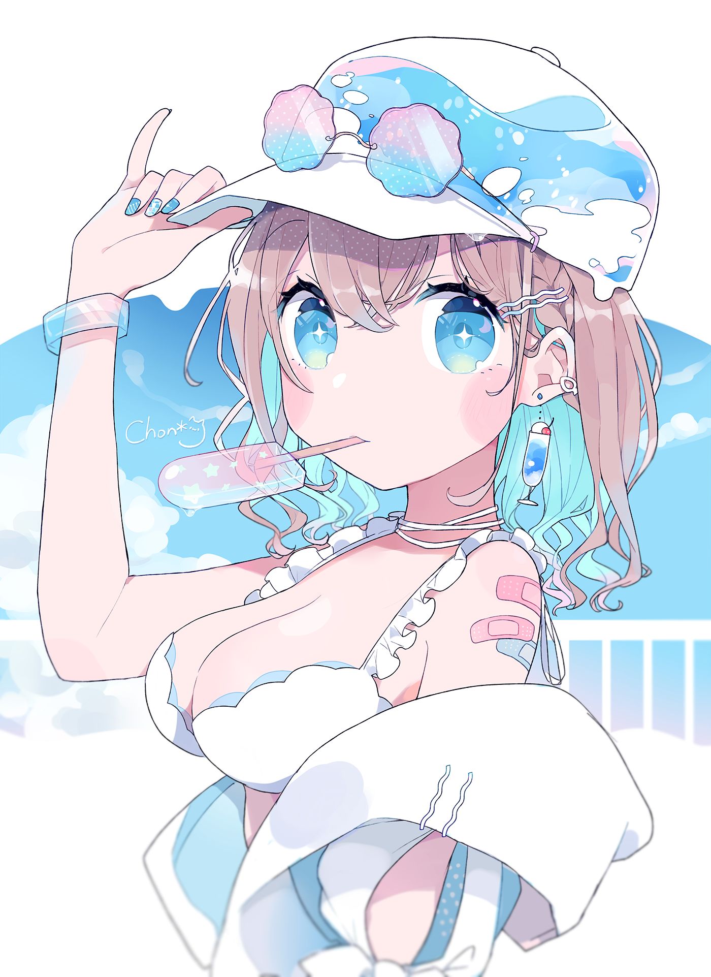 苏打酱和夏天插画图片壁纸