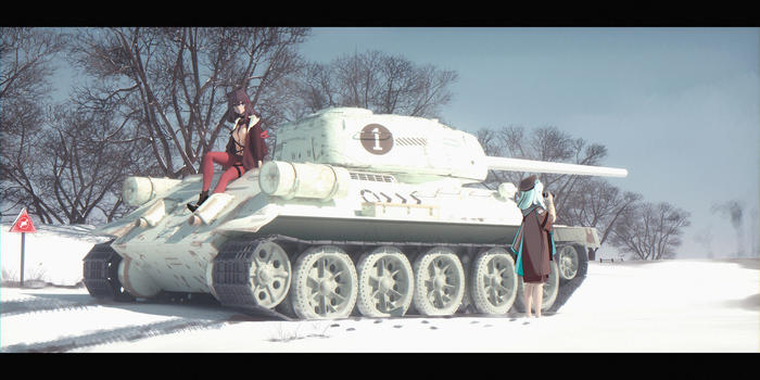 冬将军和她的T3485插画图片壁纸
