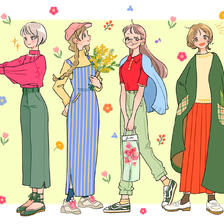 flower fashion插画图片壁纸