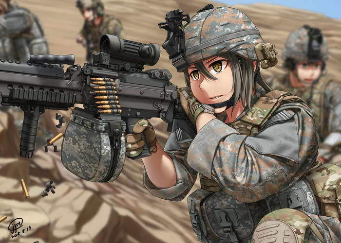 M249插画图片壁纸