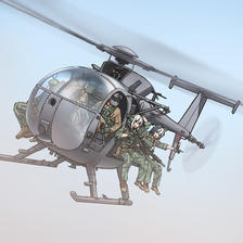 MH-6M插画图片壁纸