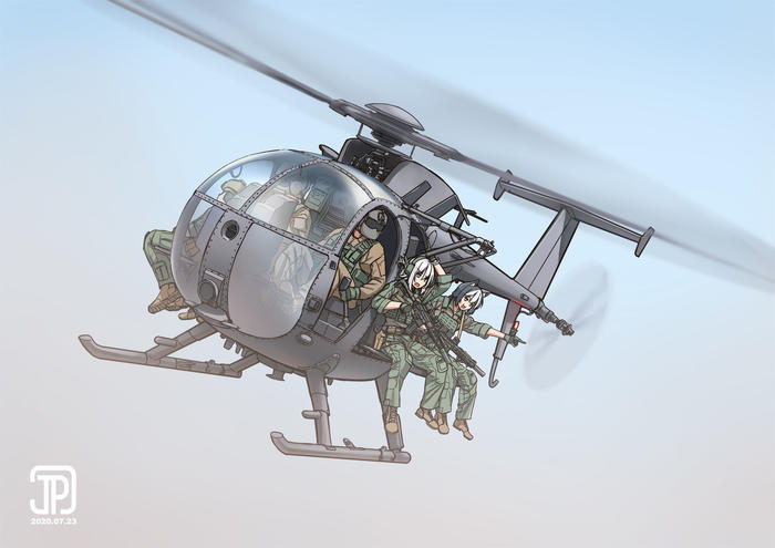 MH-6M插画图片壁纸