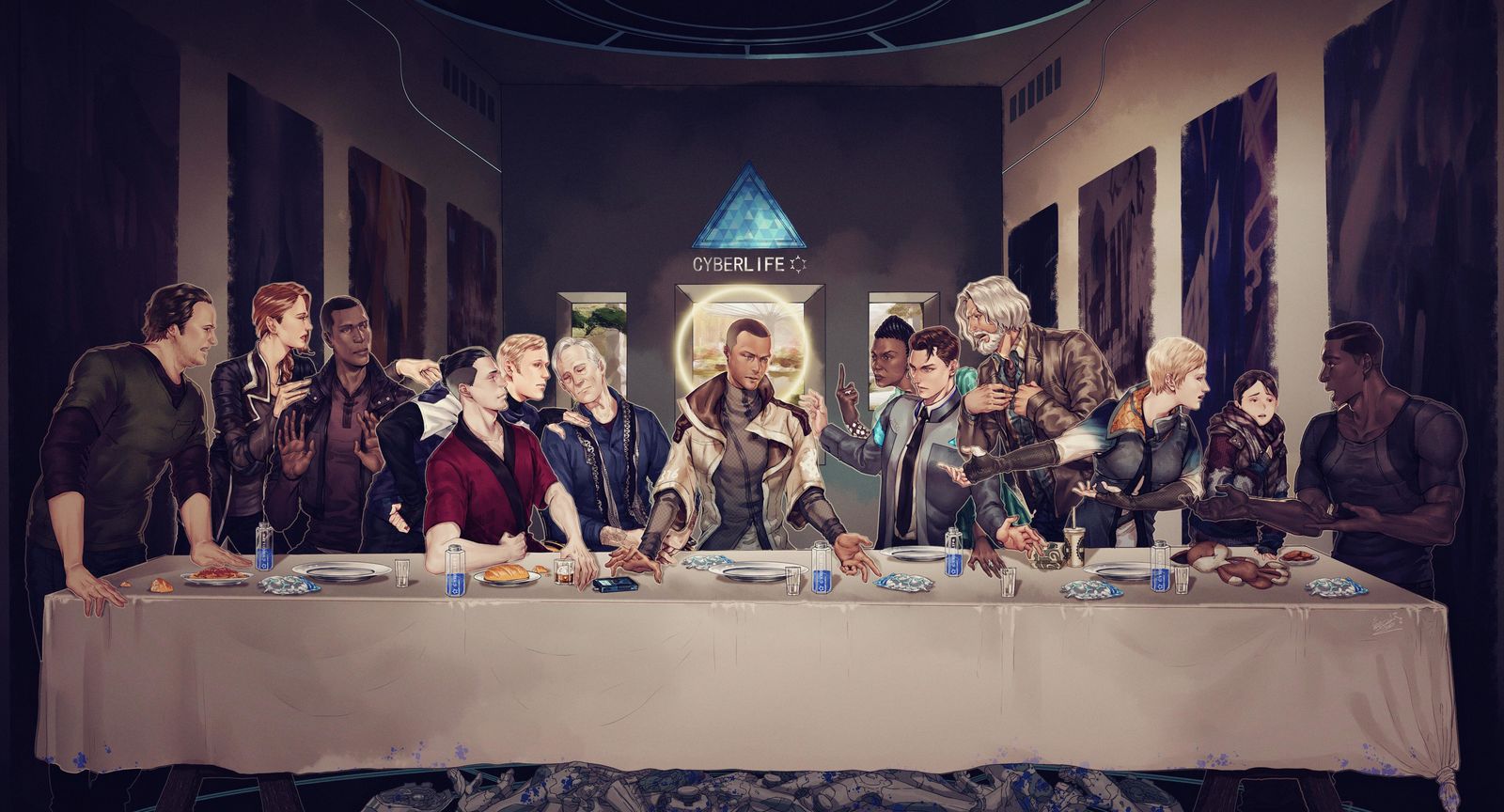 The Last Supper插画图片壁纸