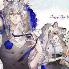 2021 Happy New Year插画图片壁纸