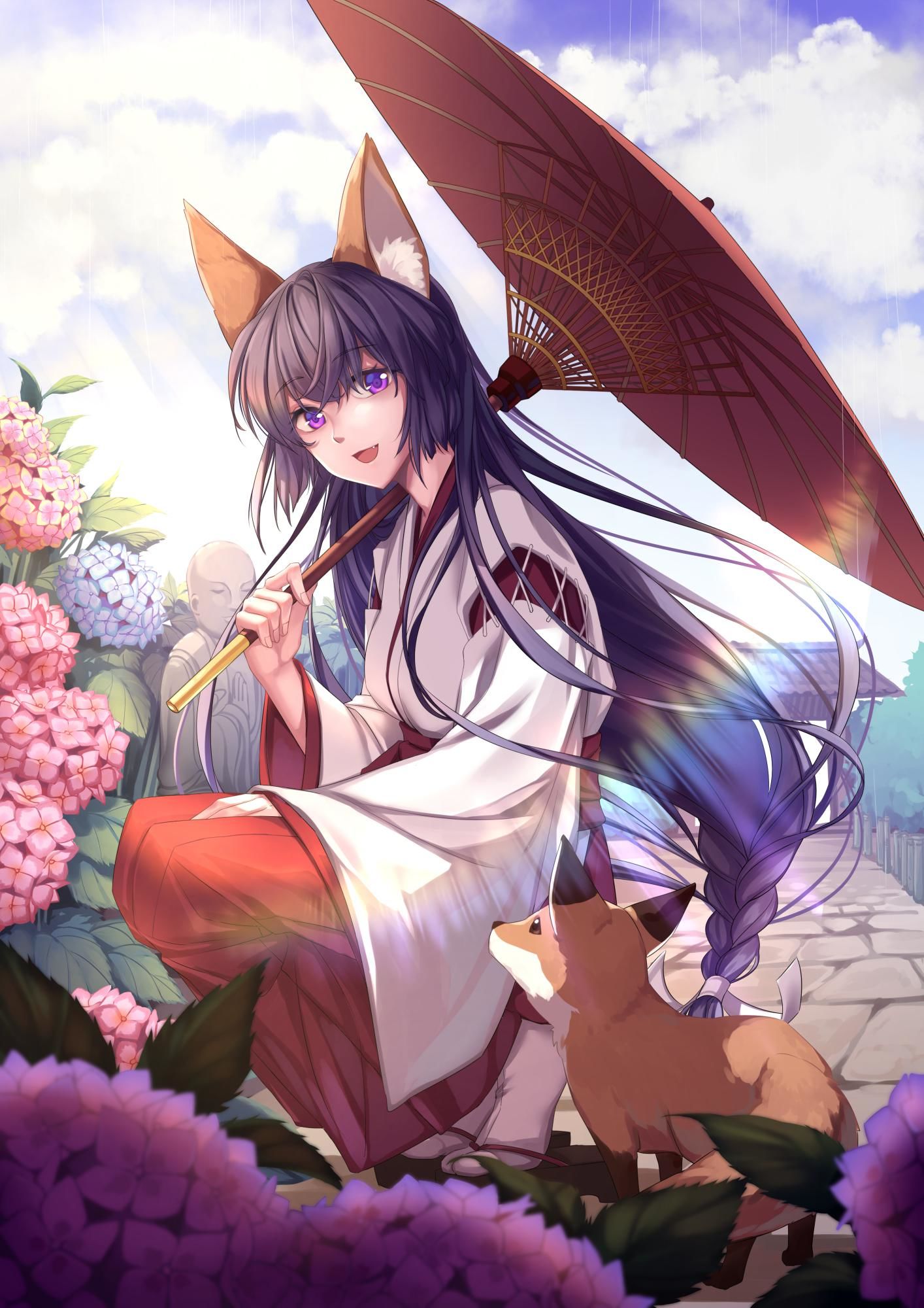绣球花-狐狸巫女