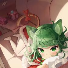 Christmas cat Tatsumaki插画图片壁纸