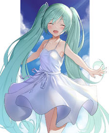 Summer miku插画图片壁纸