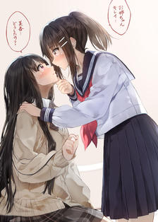 姉妹百合插画图片壁纸