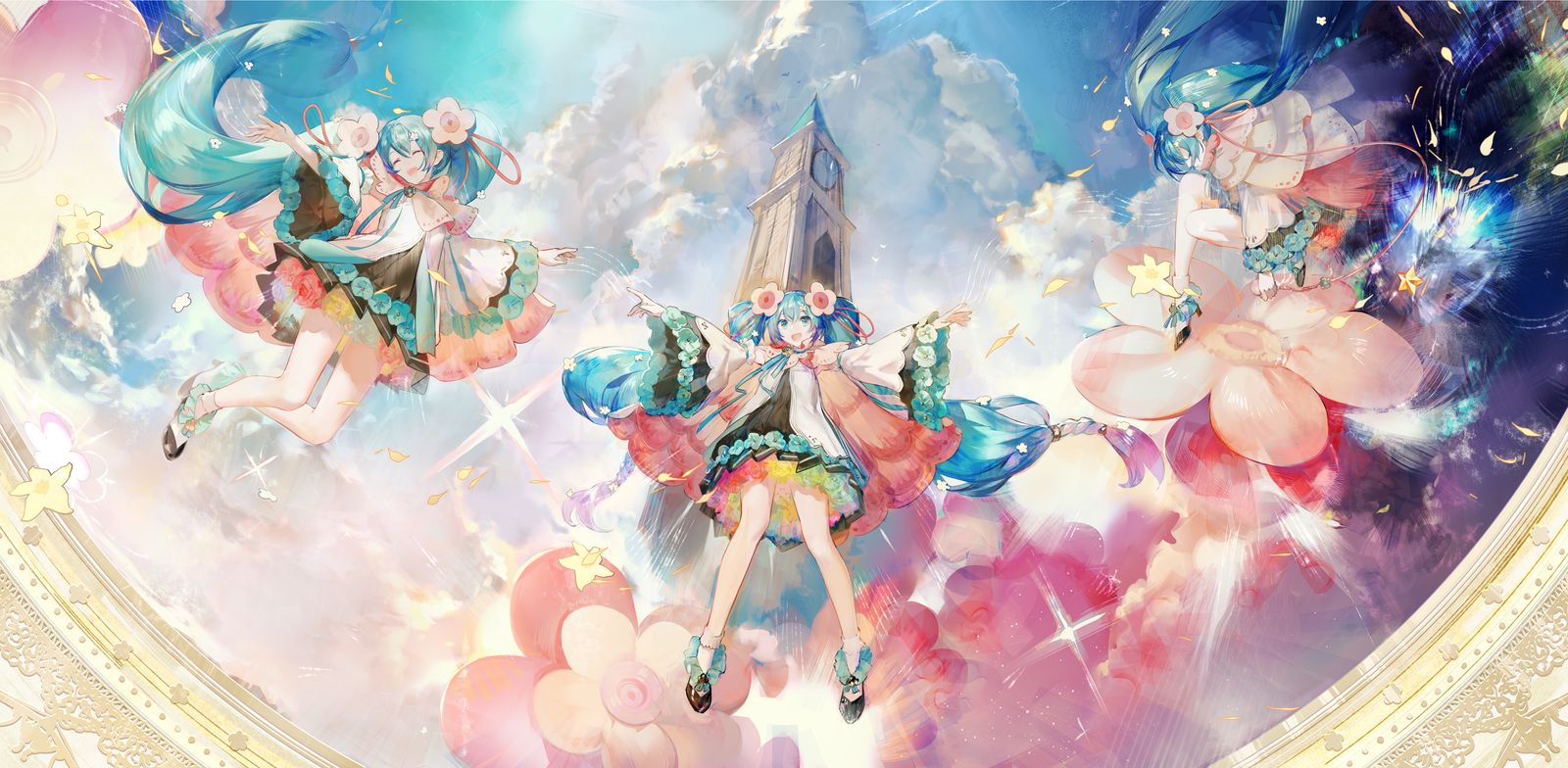 初音天地開闢神話插画图片壁纸