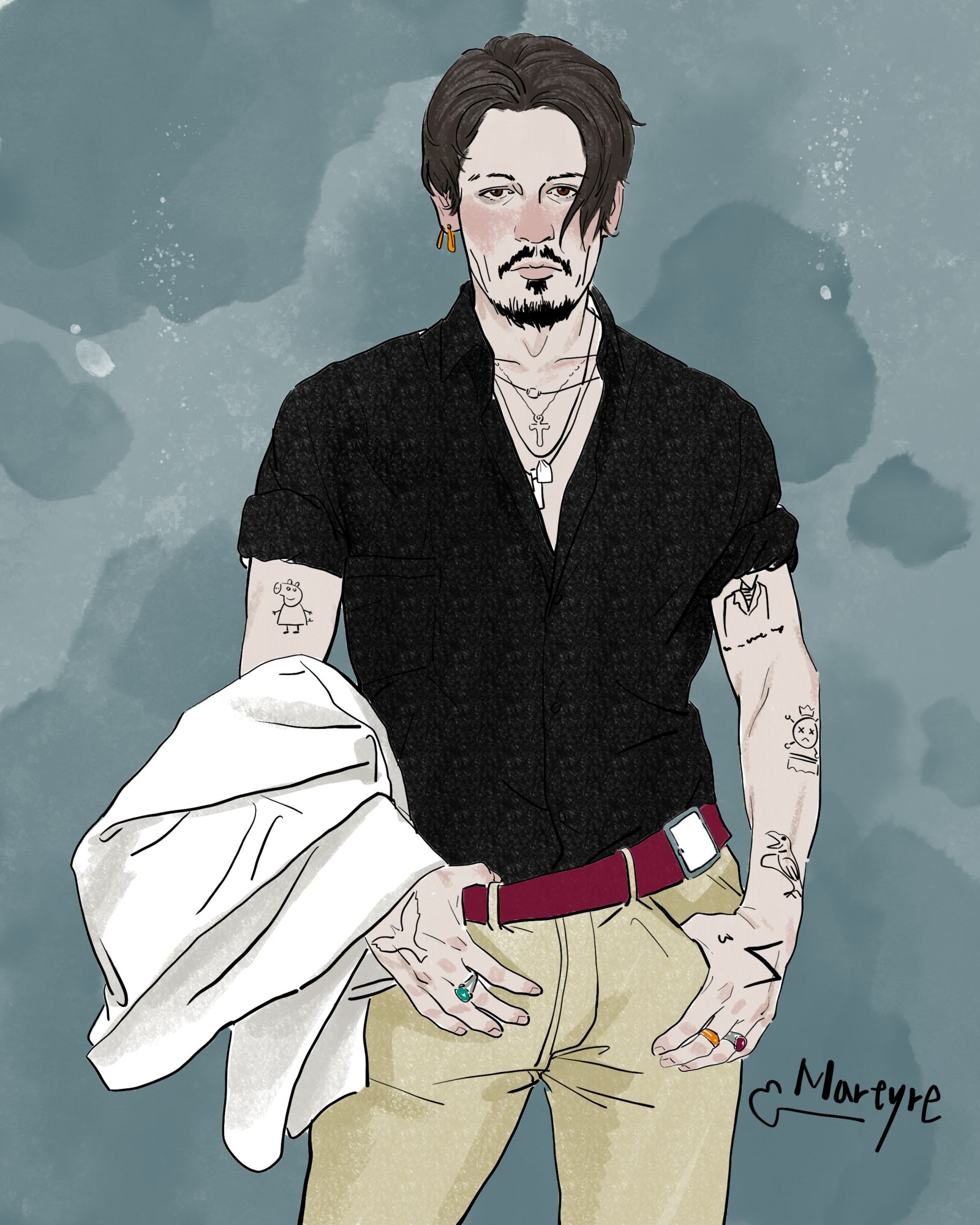 Johnny Depp插画图片壁纸