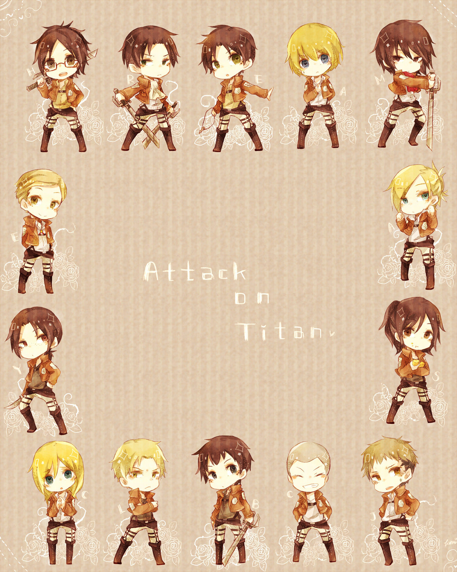 attack　on　titan插画图片壁纸