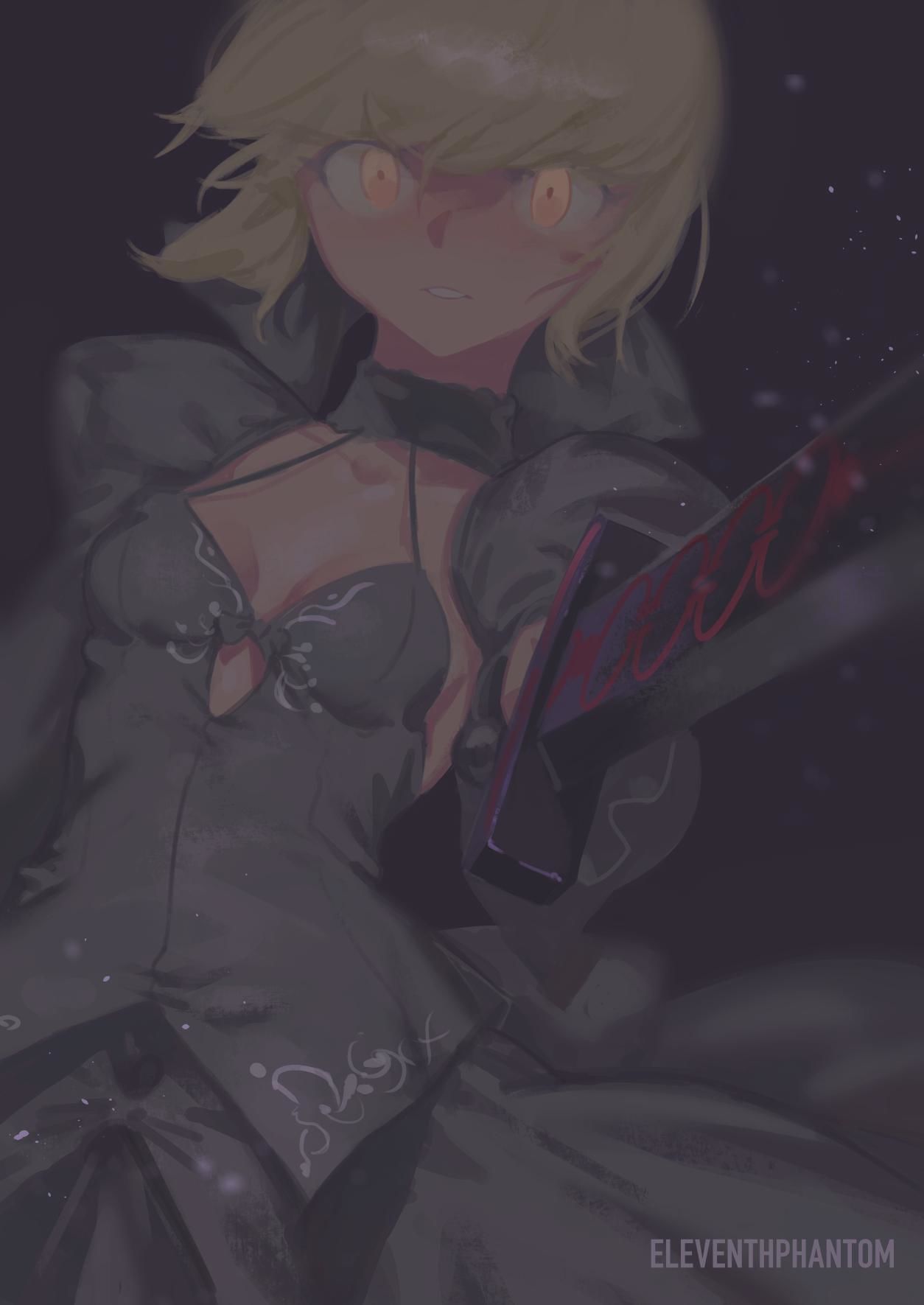 Saber奥尔塔插画图片壁纸