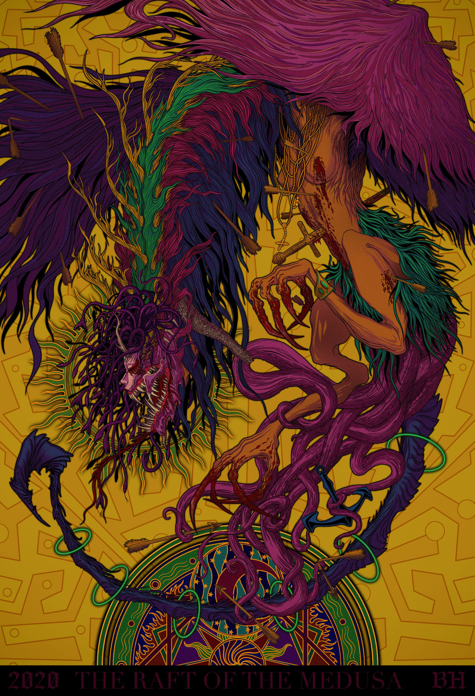 Medusa插画图片壁纸