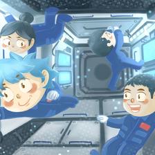 七秒的太空站之旅插画图片壁纸