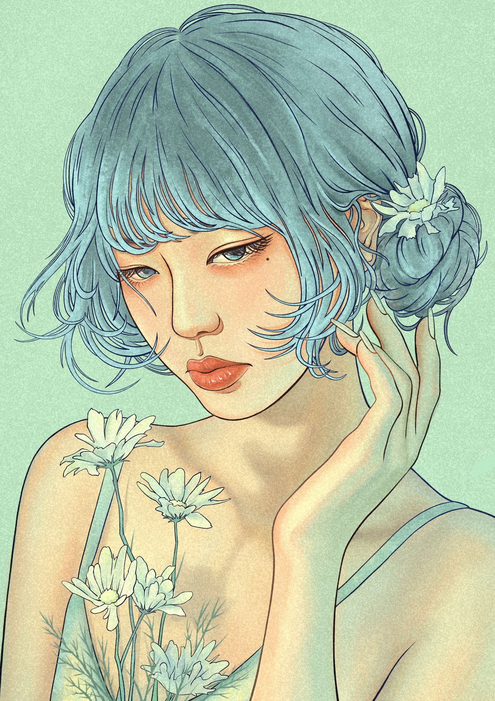 画个漂亮小姐姐插画绘画