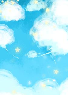 软绵绵的云朵插画图片壁纸