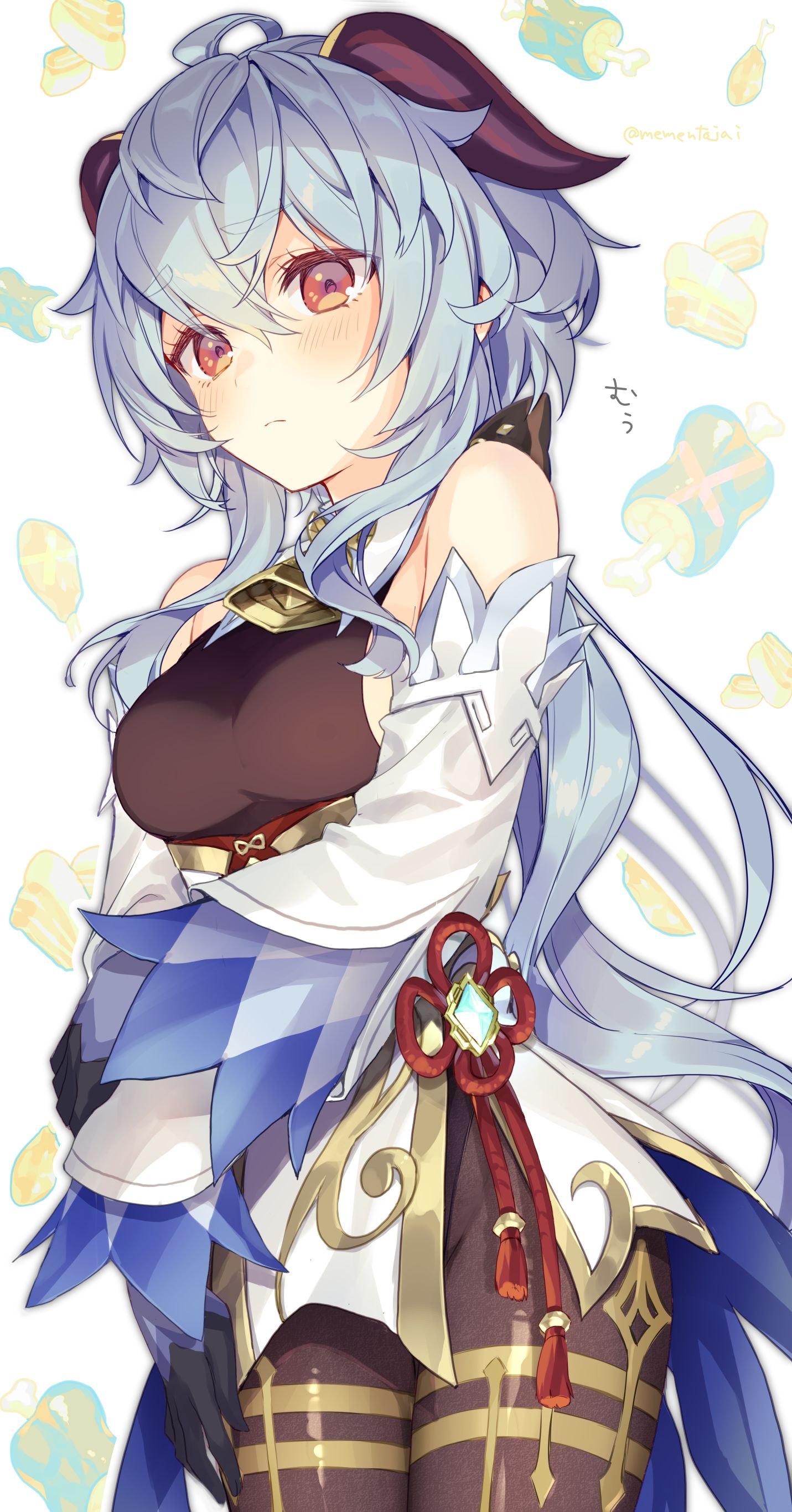 不能吃肉的甘雨插画图片壁纸