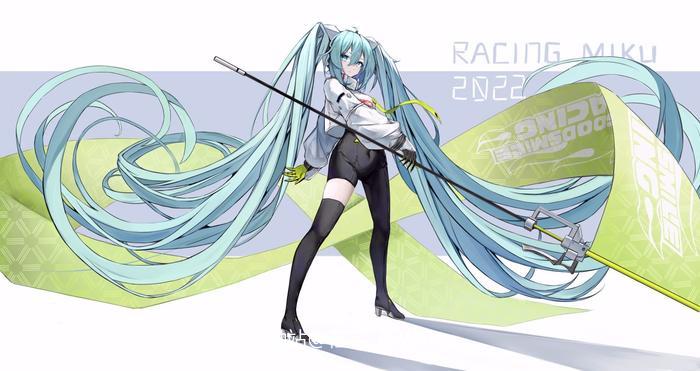 2022 racing miku插画图片壁纸