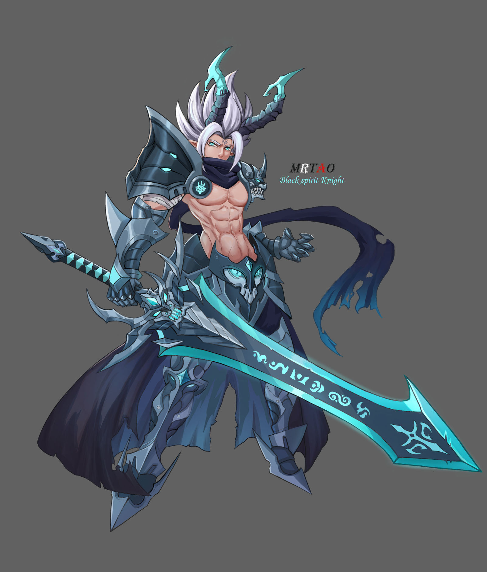 黑灵骑士立绘插画图片壁纸