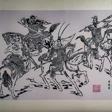 虎牢关三英战吕布插画图片壁纸