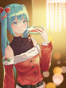 merry christmas! miku!!插画图片壁纸