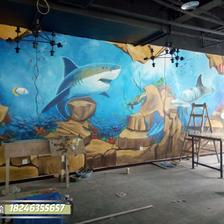 哈尔滨墙绘彩绘手绘墙画壁画18246355657插画图片壁纸