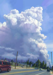 超大的云插画图片壁纸