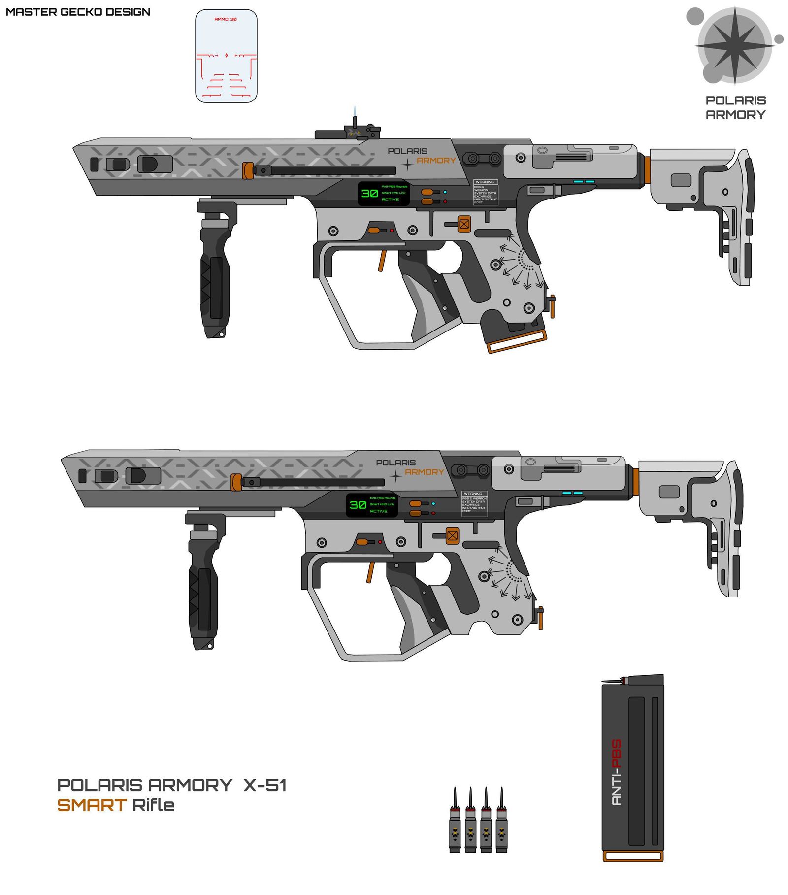 Polaris Armory X-51 SMART Rifle插画图片壁纸