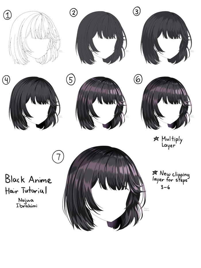 Anime Hair Tutorials插画图片壁纸