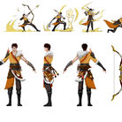 原创武侠游戏角色，力量单位，蒙古族。