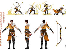 原创武侠游戏角色，力量单位，蒙古族。