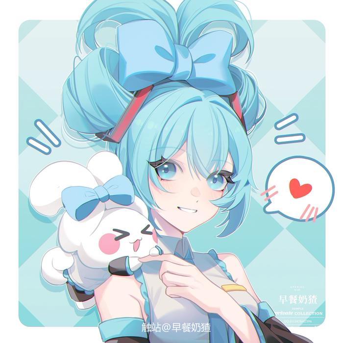 初音玉桂狗联动ver插画图片壁纸