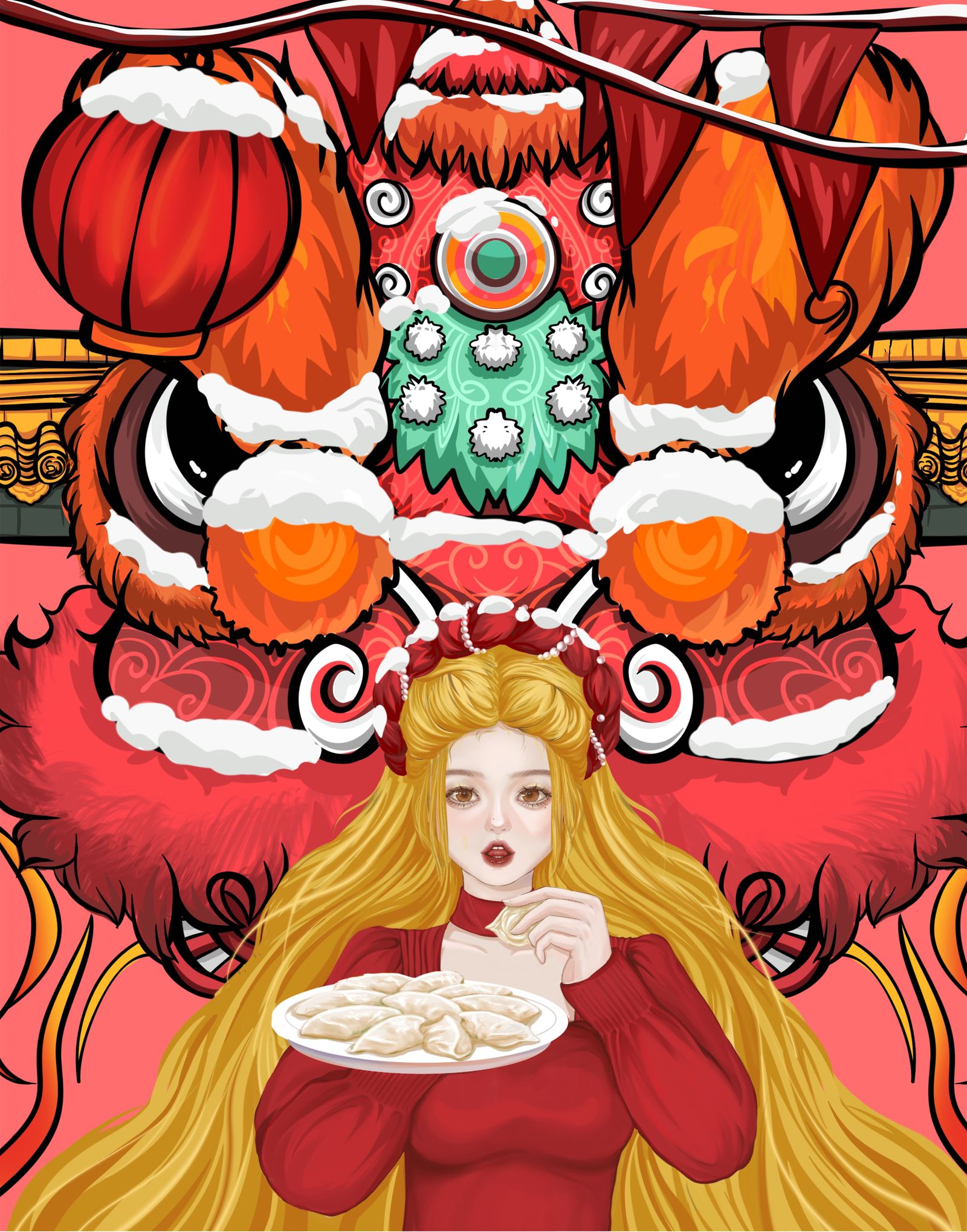 雄狮少女头像同人高清图
