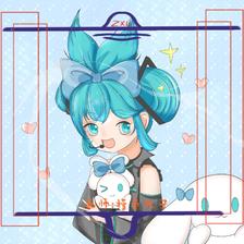 可爱的初音和可爱的栀子插画图片壁纸