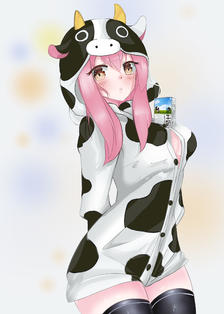 大奶牛插画图片壁纸