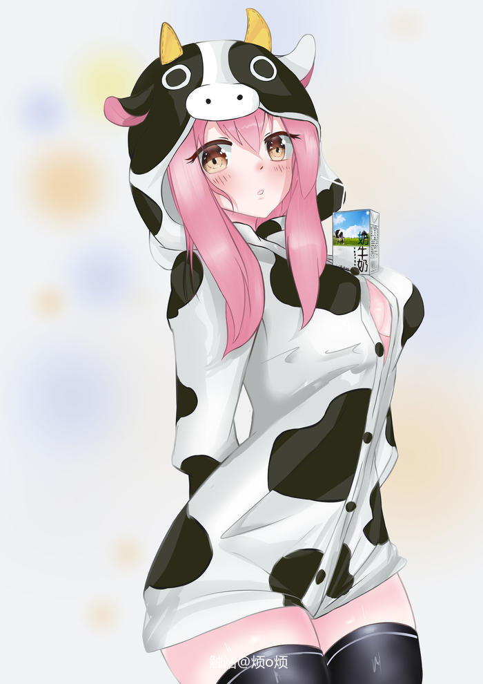 大奶牛插画图片壁纸
