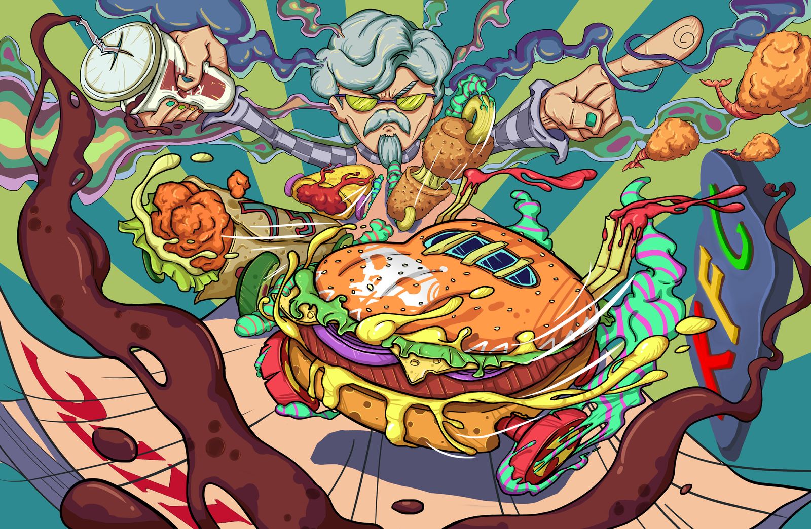 kfc插画图片壁纸