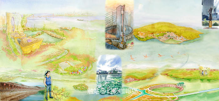 人间天堂——杭州印象插画图片壁纸