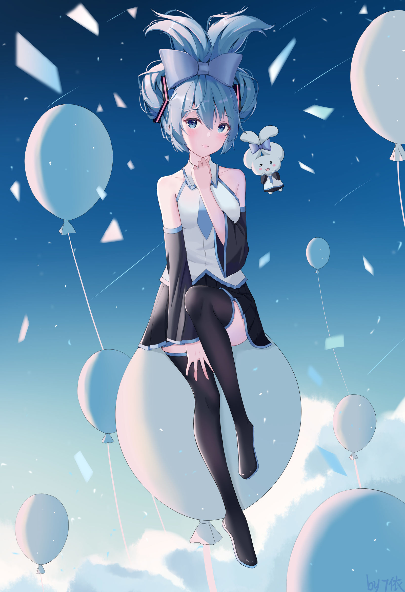 玉桂初音插画图片壁纸